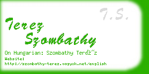 terez szombathy business card